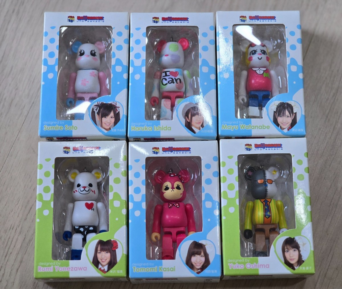 BEARBRICK AKB48 100% 6pcs BE@RBRICK Medicom toy | eBay