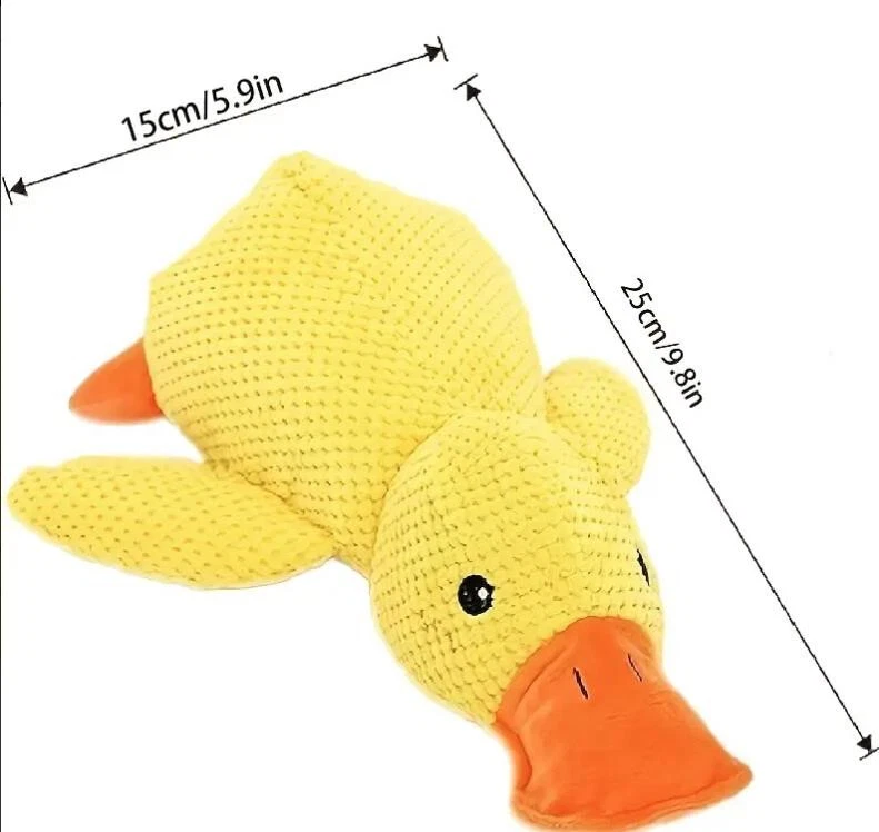 Enten-Haustier-Plüschspielzeug für Hunde mit Quitsch Geräusch - Bild 4 von 4