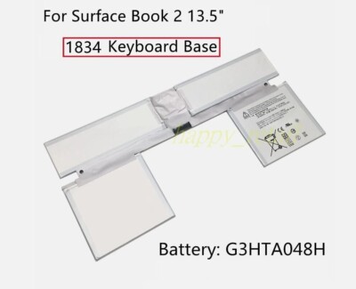 New Battery G3HTA048H For Microsoft Surface Book 2 13.5'' 1834 Keyboard Base