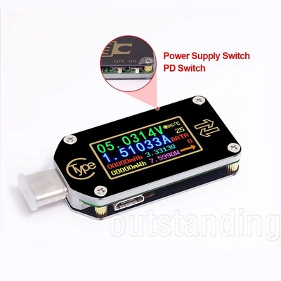 TC66 USB-C Tester Current Voltage Tester Meter Fast Charging USB PD Trigger ot34