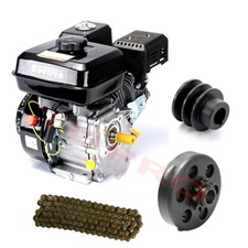 Motor 210CC Motor 7 HP 4 Tiempos OHV Horizontal Gas Motor Go Kart Cortacésped de Jardín