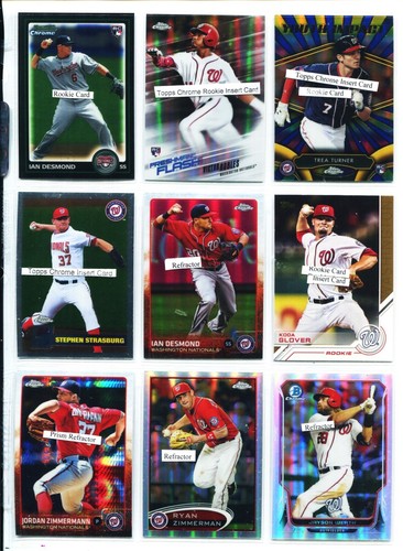 Nationals Juan Soto, Bryce Harper, Trea Turner, Strasburg Rookie 210 Card Lot #A - Picture 4 of 24