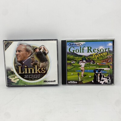 2 Golf Games - Links 2001 Golf Microsoft Arnold Palmer + Golf Resort Tycoon