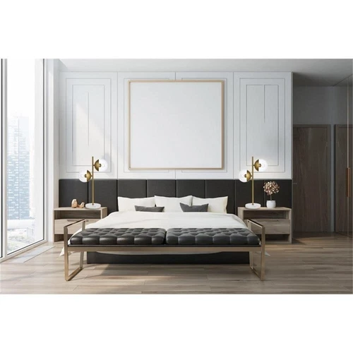 Living District Eclipse 2-Light Metal & Glass Table Lamp in Brass/Clear - Picture 3 of 5