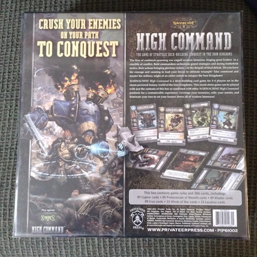 Warmachine High Command Strategy Board Game Play Against Hordes New Sealed - Image 2 of 2