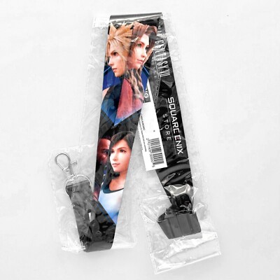 Final Fantasy VII 7 Remake Lanyard ID Badge Holder Cloud Aerith Tifa Barret FF