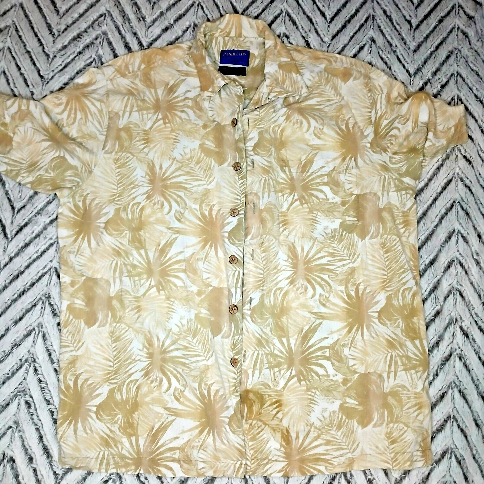 Pendleton Bamboo Beach Button Down Shirt Men's Si… - image 1