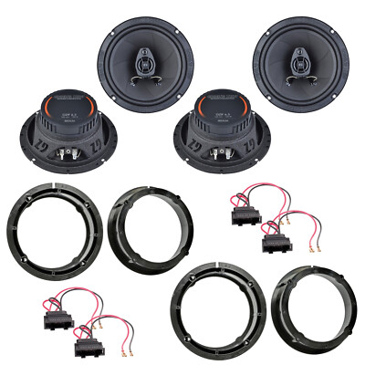 Ground Zero GZIF 6.5 Koaxial Lautsprecher Einbauset für Golf 4 Bora vorne hinten