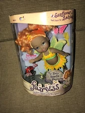 New 2004 MGA Entertainment Fairies Sunflower Doll &Pet Ladybug Flower Scented AA