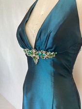 Teal Prom Dress Size 0 Blue Evening Gown Pageant Dress Graduation Dress Sz 0