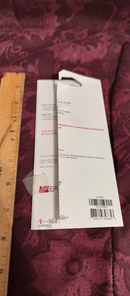 (1) T-Mobile Anti-Fingerprint Clear Screen Protector For Sony Xperia Z Clear NEW - Image 2 of 4