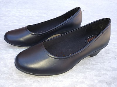 Predictions 24/7 Comfort Insole Black Faux Leather Anti-slip Pumps Women's 6