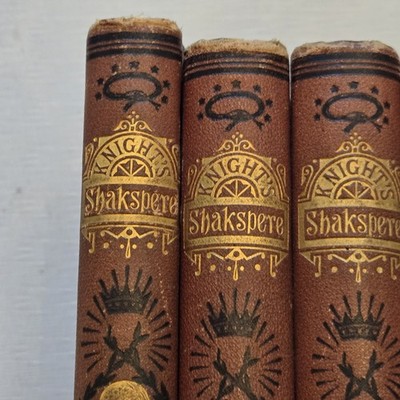 8 book set 1880s William Shakspere Charles Knight's Colliers