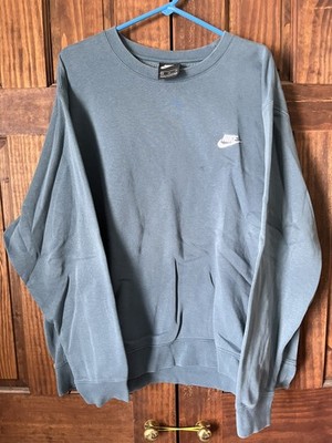 Nike Men s XXL Crew Neck Sweatshirt Aqua Green Pullover Essential Embroidered
