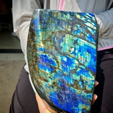 8.14LB Natural Labrador moonstone quartz free form mineral specimen  3700g