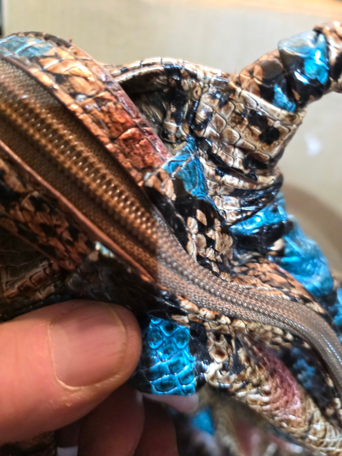 This is a python or snake print hobo bag, possibl… - image 13