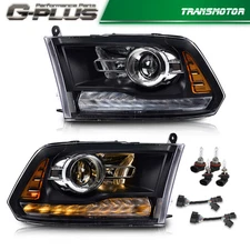 Fit For 2009-2018 Dodge Ram 1500 LED DRL Projector Headlights w/ Harness