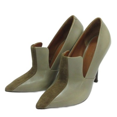 CELINE Boots Women's Size 35 Khaki Leather
