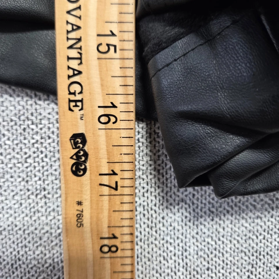 Zara Faux Leather Shorts Womens Size Small Black Elastic Waist Pockets - Image 3 of 4