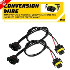 5202 H16 to H11 H8 Fog Light Conversion Wire Harness Pigtail Extension Pack of 2