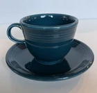 Fiestaware Juniper Tea Cup and Saucer Retired Homer Laughlin USA