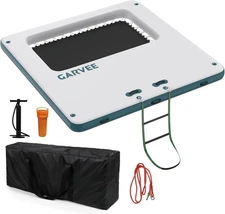 10x10FT Square Inflatable Water Hammock Floating Dock River Floats Lake Raft