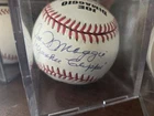 Joe DiMaggio Yankee Clipper Signed Official League Portrait Baseball. COA