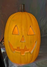Gemmy Halloween Jack O’ Lantern Pumpkin Light Up Haunted Living 16" Tabletop