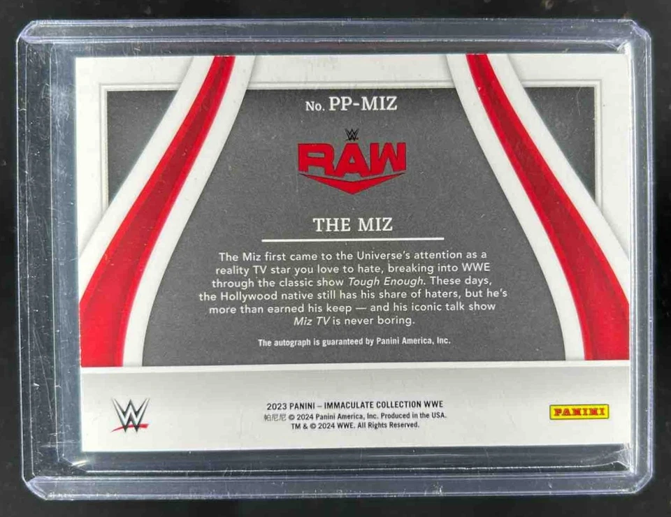 2023 Immaculate The Miz Past and Present Auto #35/49 - Image 2 of 2