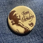 Jimi Hendrix Pinback Button Badge 1" Pin Metal Rock 1980s Retro Vintage #246