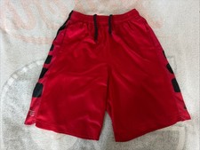 Nike Elite Dri-Fit Youth Sports Red and Black Shorts, Size Medium