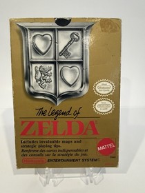The Legend of Zelda NES Mattel Canada Box Manual Map Gold Cart Tested Save