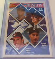 1994 Topps Prospects Orlando Miller Brandon Wilson Derek Jeter Mike Neal #158