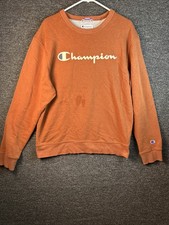 CHAMPION Womens Graphic Sweatshirt Jumper Size M brown Colourblock