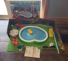 Vintage 1976 Pool and Cabana Set By Empire Toys For Barbie Doll Incomplete