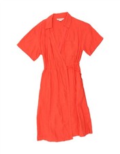 ATHLETA Womens Wrap Dress US 4 Medium Red Linen BB11