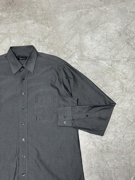 Men Bally Shirt Grey Cotton L