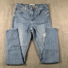 Levi  s 720 High Rise Super Skinny Jeans Women  s 28 Distressed Light Wash Denim