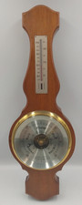 Vintage Comitti Of London Barometer & Thermometer Wooden Case Good Condition