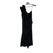 Xscape Dress Ivy One Shoulder Ruffle Scuba Crepe black size 18W 