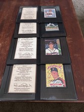 4 Lot Chipper Jones,Jeff Bagwell,Klesko,Delgado Baseball Pro Treat Auto Cards
