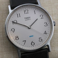 Vintage Timex Three-Hand Quartz Analog Men's Watch New Battery