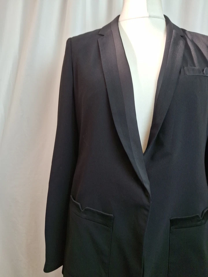 Limited Collection Black Blazer  Jacket Single Breasted UK14 Occasion L2894 - Image 2 of 4