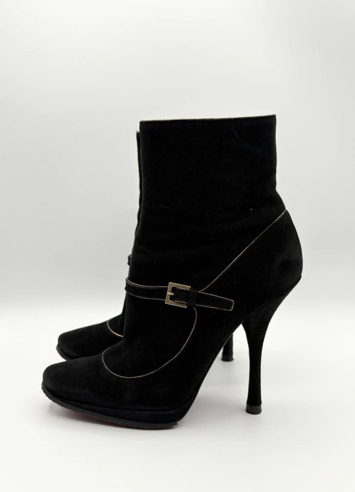 Louis Vuitton by Marc Jacobs Negro Gamuza Mary Jane Botines Y2K Talla EU 36 6 Foto 2 de 4