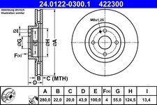 Disque de frein Fiat 124