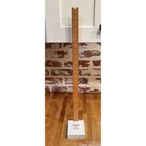 VINTAGE SINGER SKIRT MARKER SEWING TOOL MEASURING TOOL WOODEN