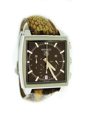 Tag Heuer Monaco Chronograph C2114 38mm Stainless Steel Brown Automatic Watch