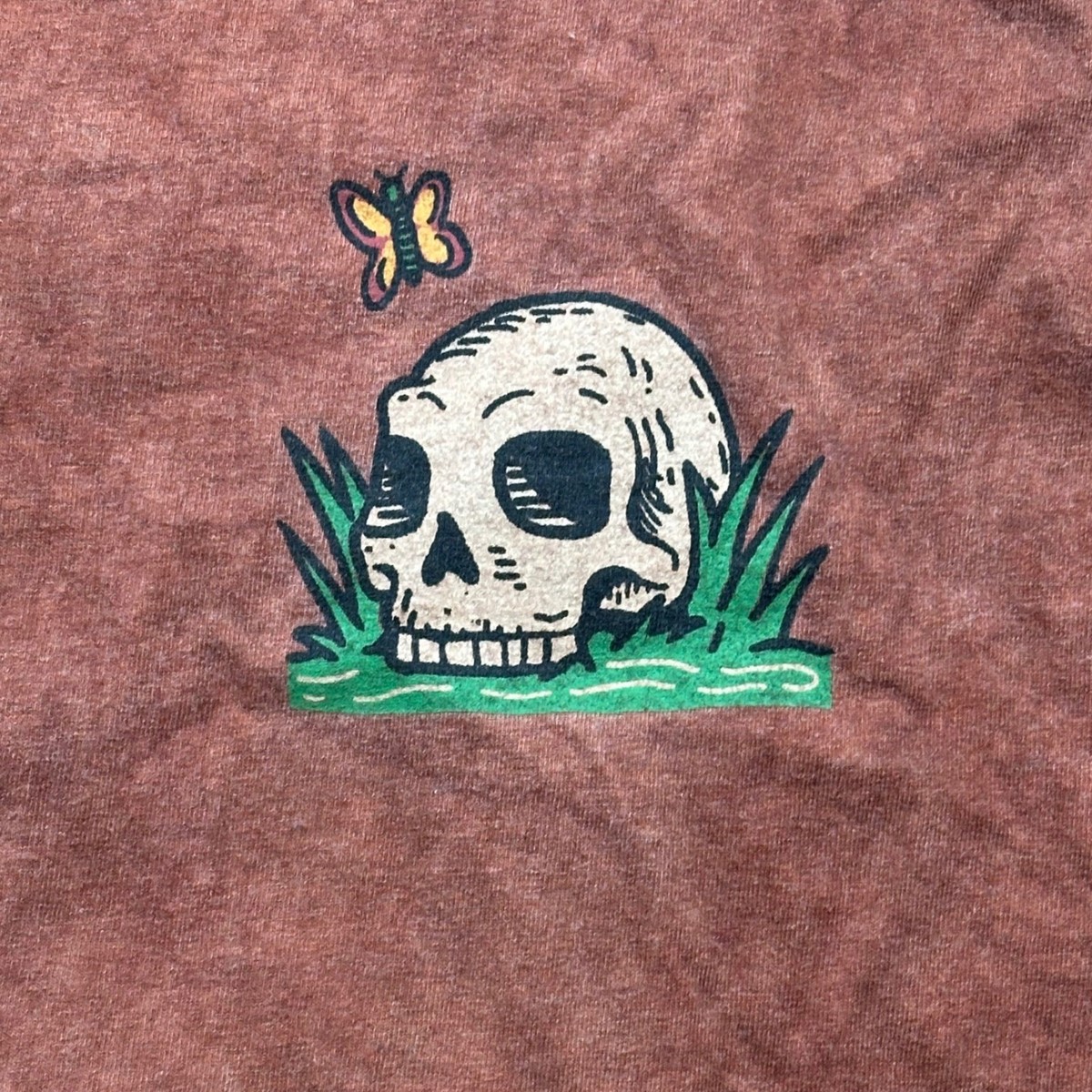 Thrift Shop Exchange Mens Skeleton Give The World Good Energy Graphic T-Shirt M View 5