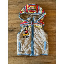 Disney Mickey Mouse Hooded Vest w/ Stripes Size 2