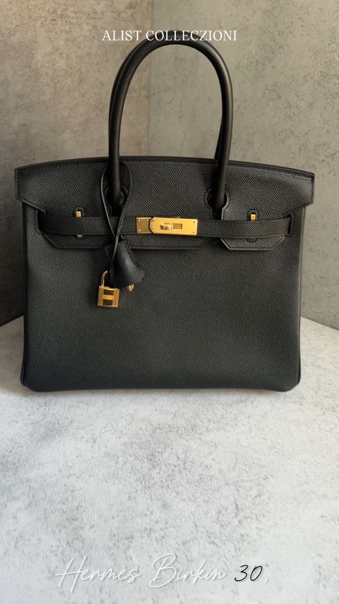 Hermès Birkin 30 Black Epsom Leather Gold Hardware A Stamp 2017 | eBay